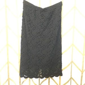 Black lace skirt